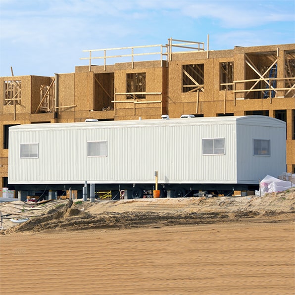 our construction trailers are equipped with electricity and plumbing